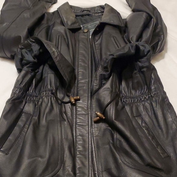Sergio Vaducci Black Genuine Leather Jacket - Picture 7 of 13